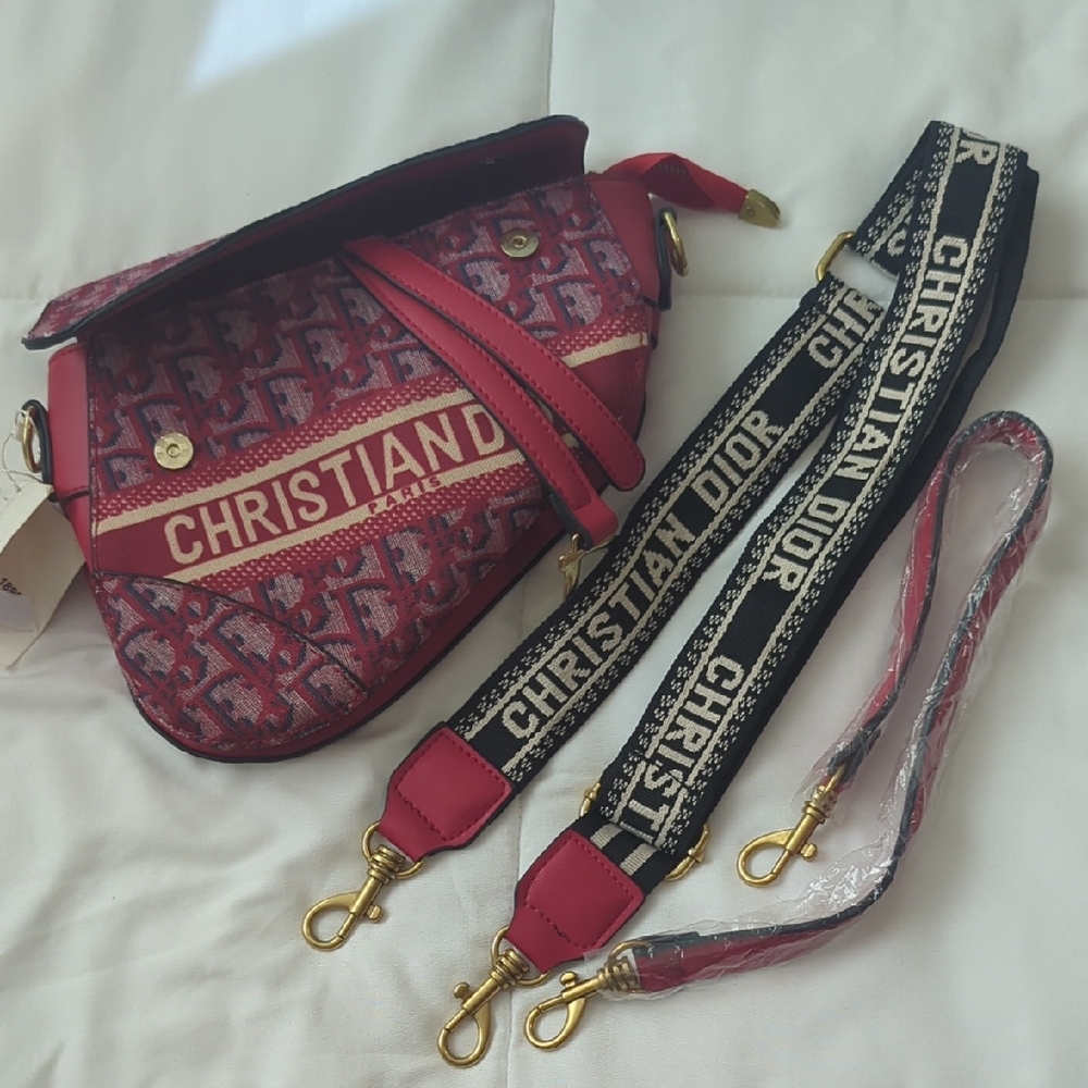 CD Red and Black Shoulder Bag